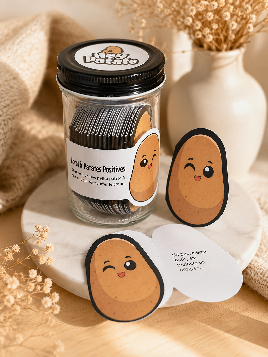 Le Bocal à Patates Positives - Pioche une patate, garde la patate !